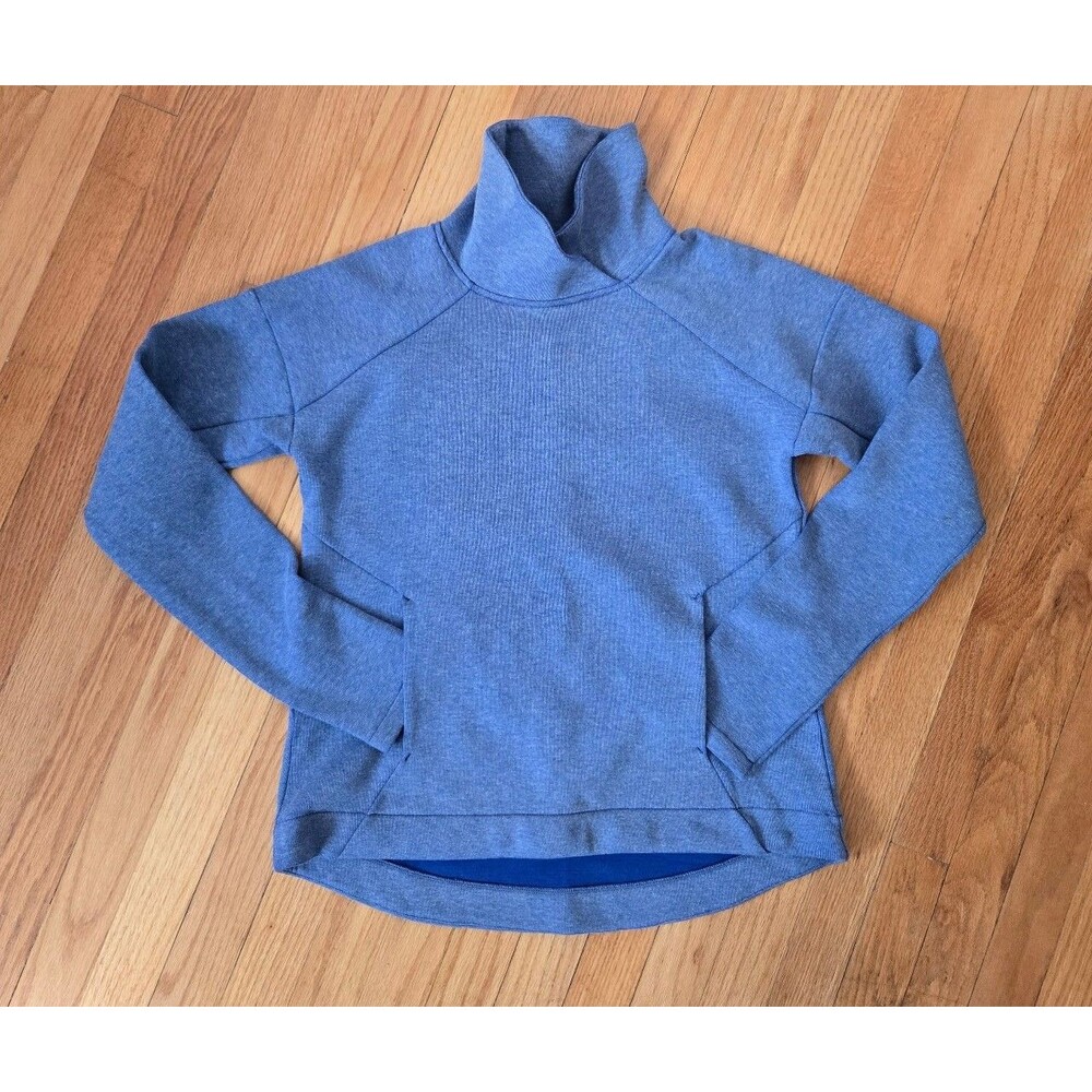 Champion Blue Fleece Jacket Womens Small Long Sleeve Collared Pullover Outdoor